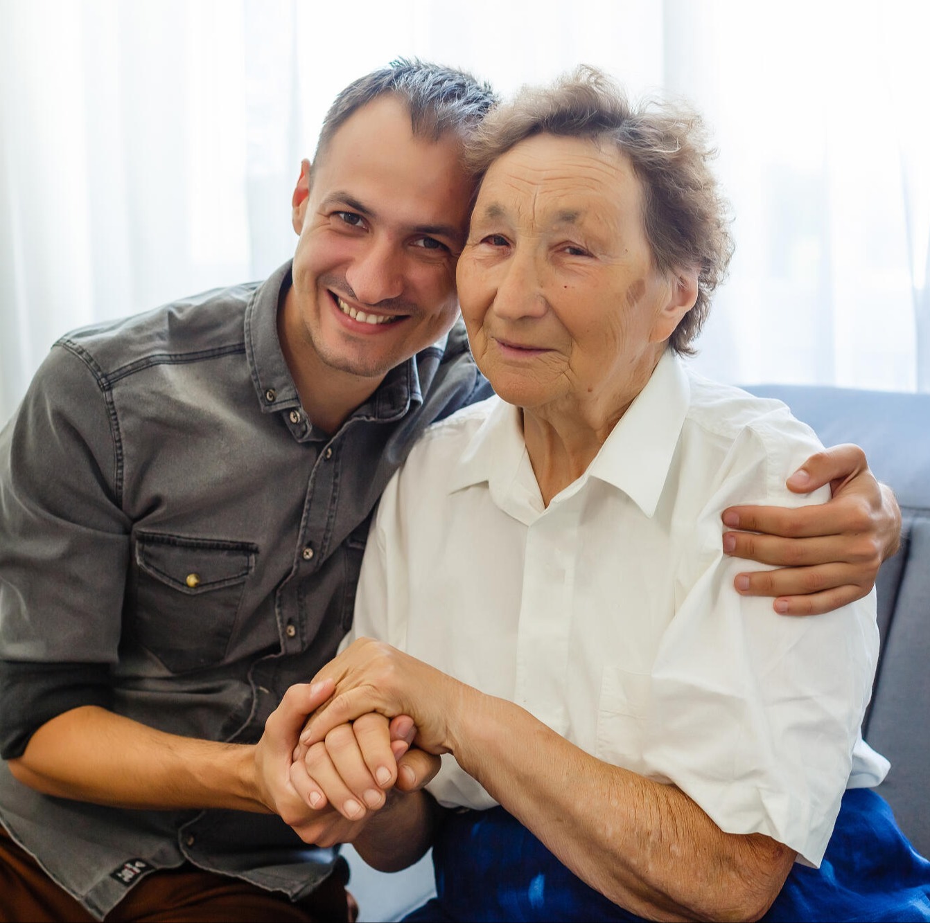 Positive-man-his-grandmother